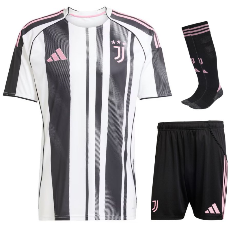 Completo ufficiale Juventus casa 2025/26 bambino – Maglia, pantaloncini e calzettoni